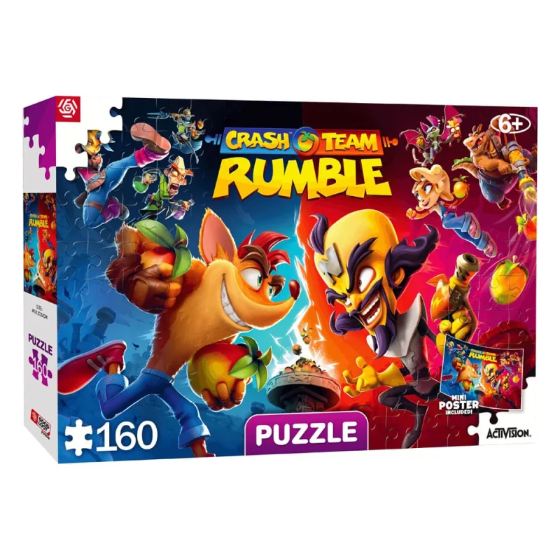 GOLO-24348 Crash Bandicoot puzzle Kids Rumble Heroes (160 pièces)