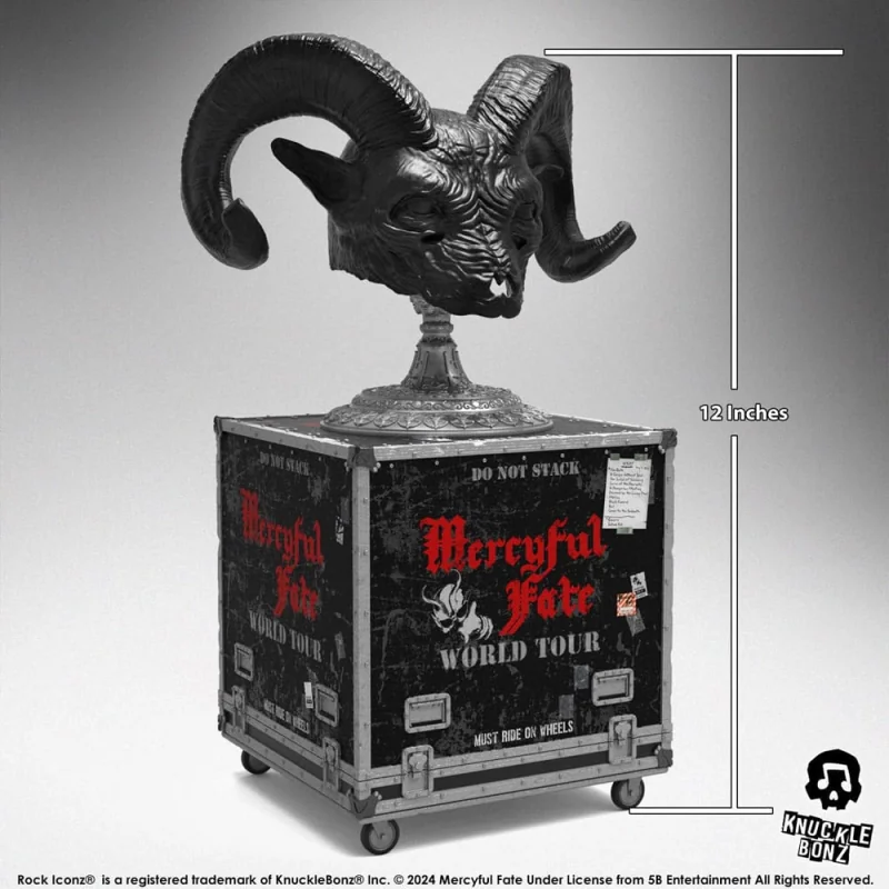 Statuette Mercyful Fate statuette Rock Ikonz On Tour caisse de tournée & masque de scène World Tour