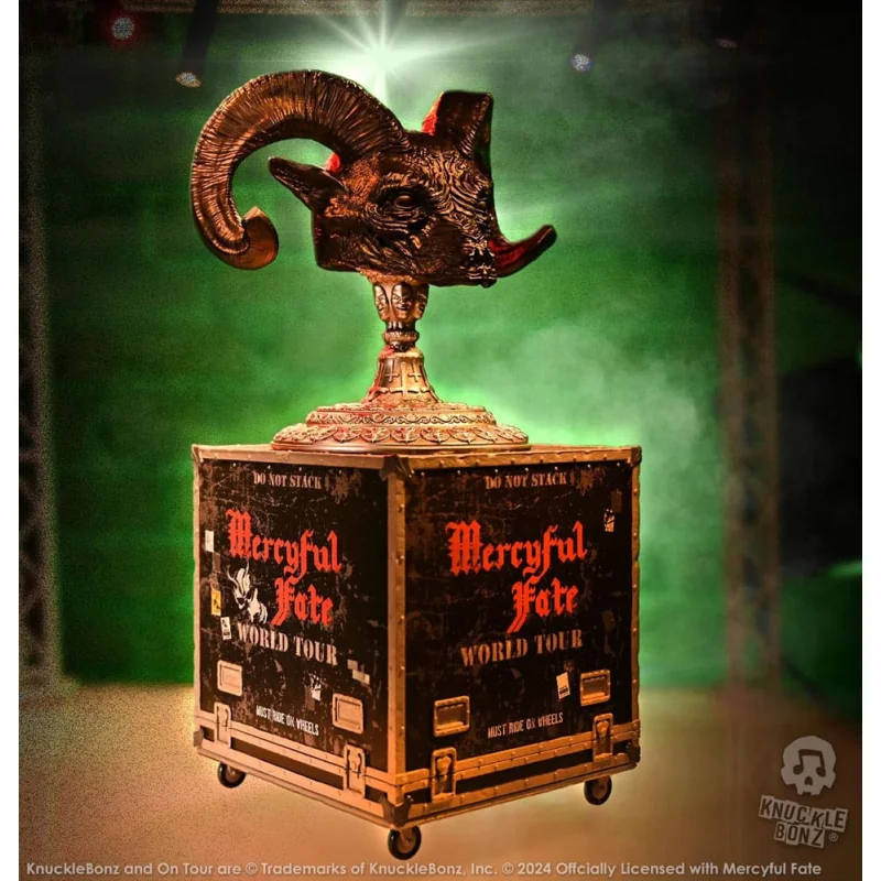 Mercyful Fate statuette Rock Ikonz On Tour caisse de tournée & masque de scène World Tour