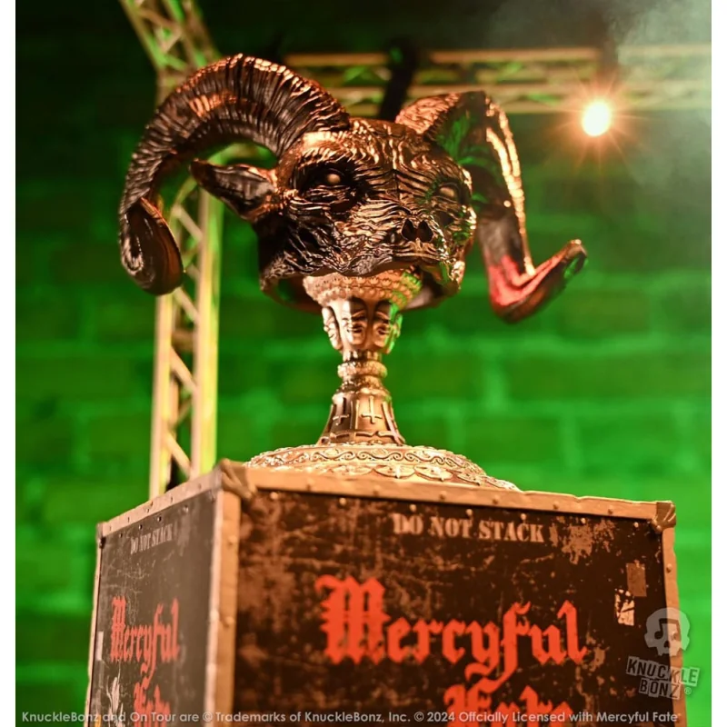 Mercyful Fate statuette Rock Ikonz On Tour caisse de tournée & masque de scène World Tour