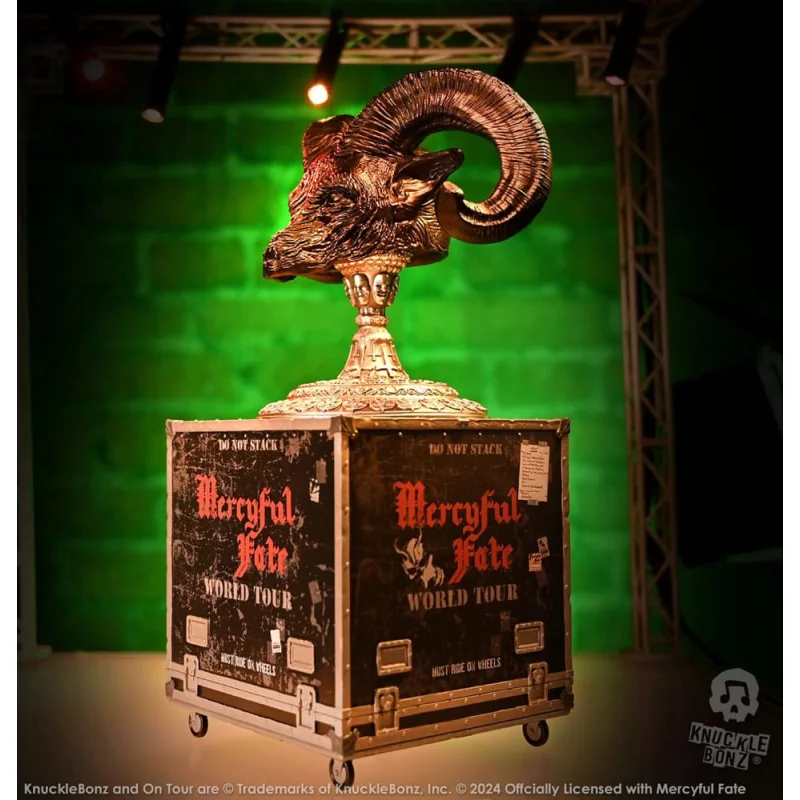 Mercyful Fate statuette Rock Ikonz On Tour caisse de tournée & masque de scène World Tour