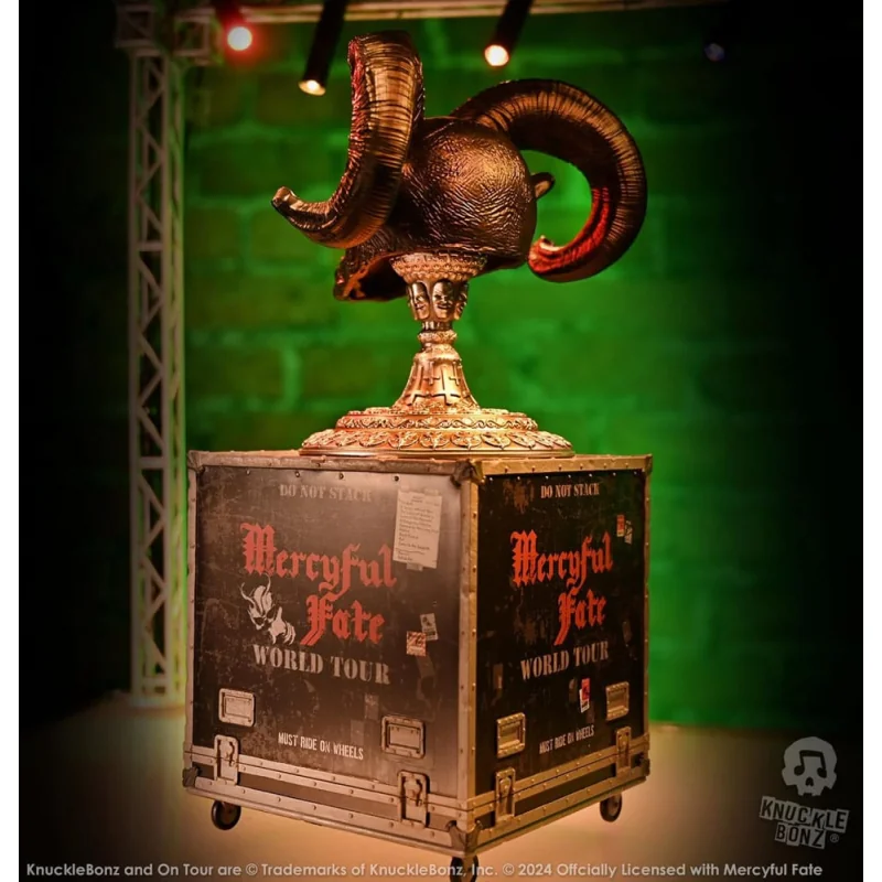 Mercyful Fate statuette Rock Ikonz On Tour caisse de tournée & masque de scène World Tour