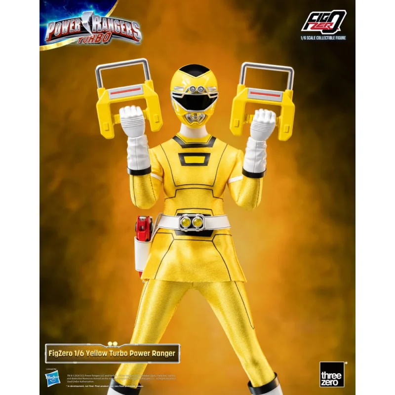 ThreeA Toys Power Rangers Turbo figurine FigZero 1/6 Yellow Turbo Power Ranger 30 cm