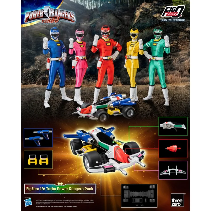 Power Rangers Turbo pack 5 figurines FigZero 1/6 Turbo Power Rangers 30 cm