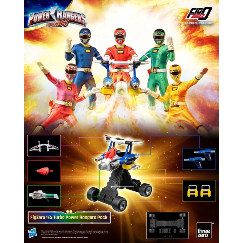 Power Rangers Turbo pack 5 figurines FigZero 1/6 Turbo Power Rangers 30 cm