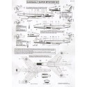 Décal Dassault Super Mystere B2 Part 1 : N¬?49 5-NB 'Vendee', N¬?88 10-RB 'Seine', & N¬?15 H CEAM ref 