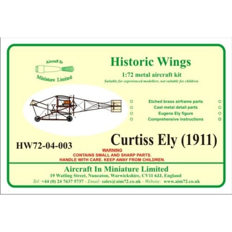 Maquette avion Curtiss-Ely (1911)