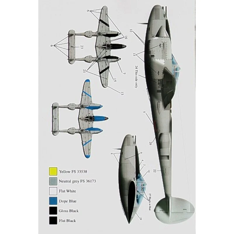 Décal Lockheed P-38 Lightning Wicked Women Pt2 (2) 194 433rd FS, 475th FG Carroll Anderson `Viginia Marie; H 36th FS, 8th FG Lt 