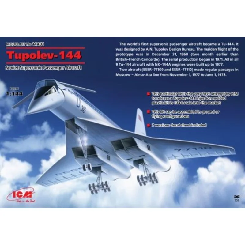 Tupolev Tu-144, avion de transport de passagers supersonique soviétique