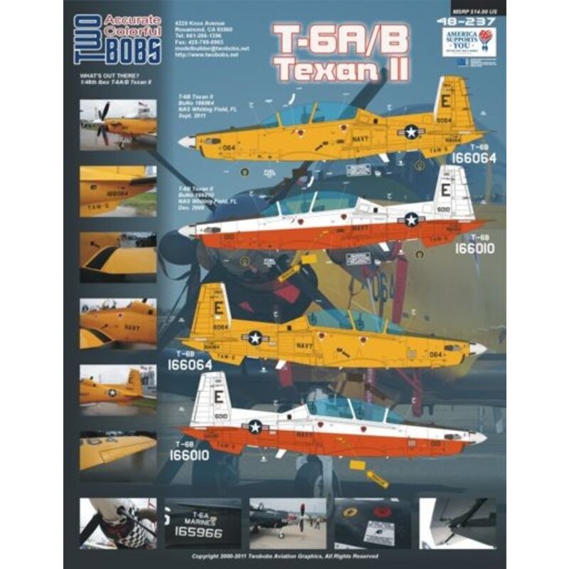 Décal North-American T-6A/B Texan II (designed to be used with the Ibex kits)