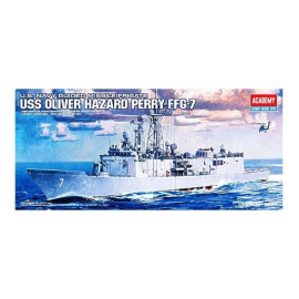 Maquette bateau USS Oliver Hazard Perry FFG-7 (Frégate lance missile téléguidé de la marine américaine)