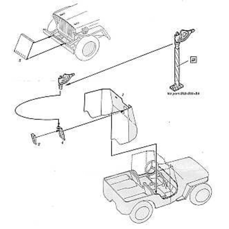 Kits de superdétail pour véhic Plaque de blindage de Jeep Willys (pour maquettes Tamiya) pour Tamiya 35219