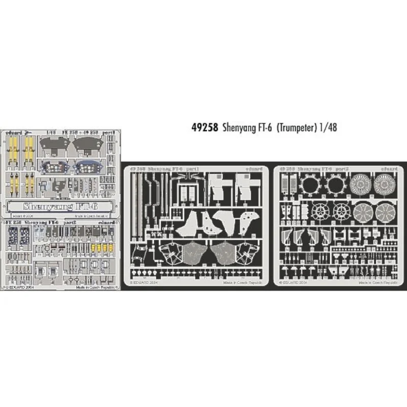 Shenyang FT-6 - pièces pré-peintes en couleur (pour maquettes Trumpeter)