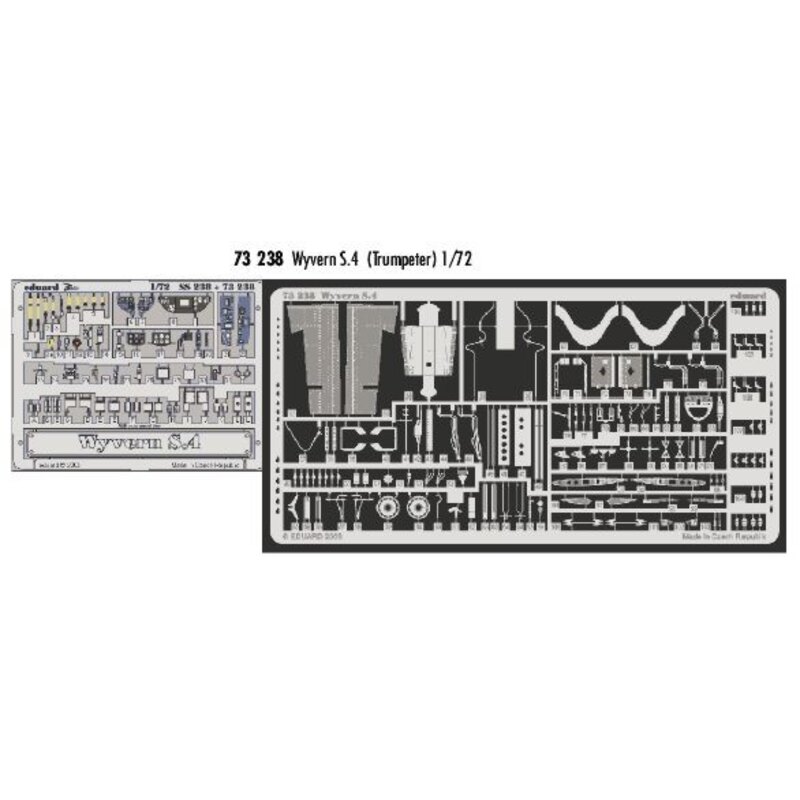Westland Wyvern S.4 - pièces pré-peintes en couleur (pour maquettes Trumpeter) 