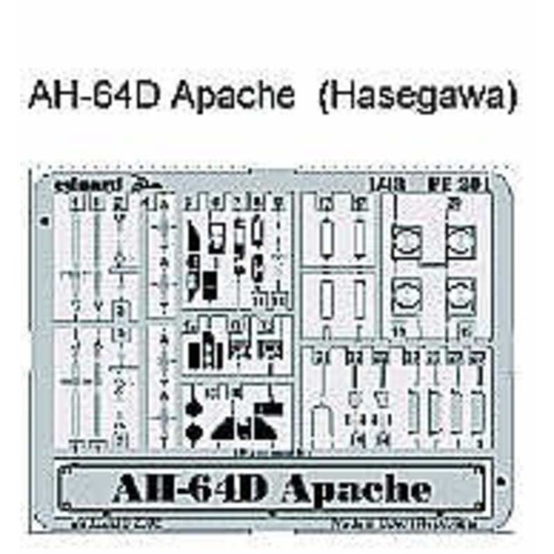 Boeing AH 64D Apache - pièces pré-peintes en couleur (pour maquettes Hasegawa) Ce coffret Zoom est une version simplifiée des je