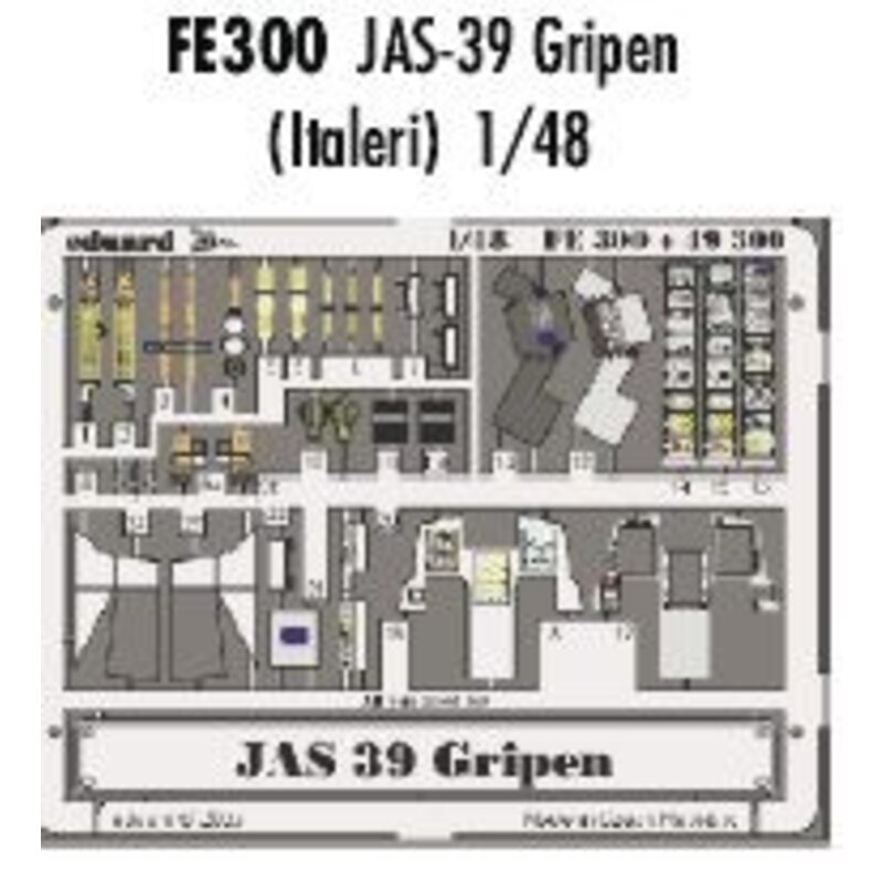 Saab JAS-39 Gripen - pièces pré-peintes en couleur (pour les maquettes Italeri) Ce coffret Zoom est une version simplifiée des j