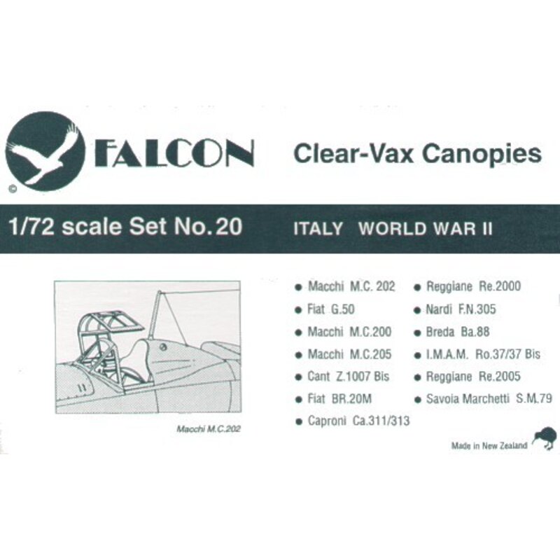 Chasseurs italiens II. Macchi C.202 (pour maquettes Hasegawa) le Fiat G.50 (pour maquettes Airfix) Macchi C.202 RCR Macc Macchi 