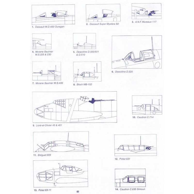 France 2ème GM première partie. Dassault MD.450 Ouragan (pour maquettes Heller) Dassault Super Mystere B2 (pour maquettes Airfix