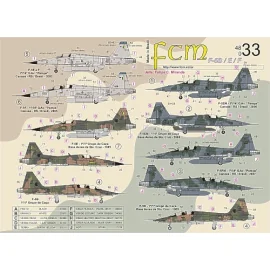 Décalcomanies pour avions mili Décal Northrop F-5B/-E/-F in Brazilian Service (7) Northrop F-5B 4803 1985 F-5E 4837 1985 both 1/