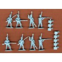 Chasseurs français en poses d'action. 32 figurines par boîte