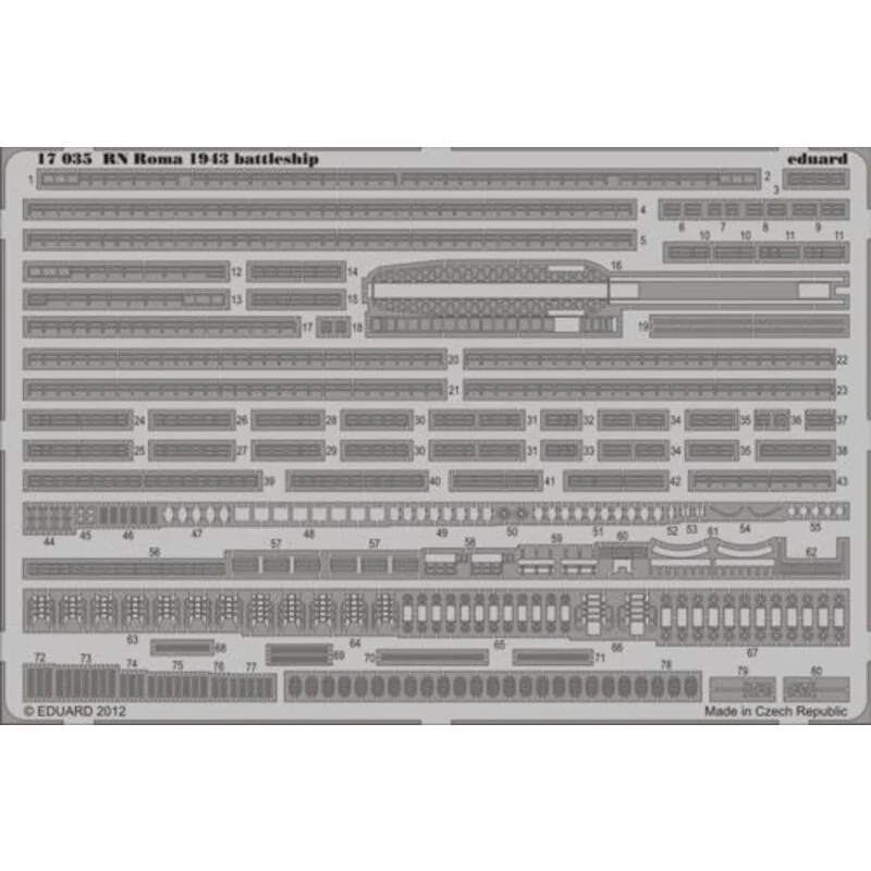 RN Roma 1943 battleship (conçu pour les maquettes Trumpeter) 