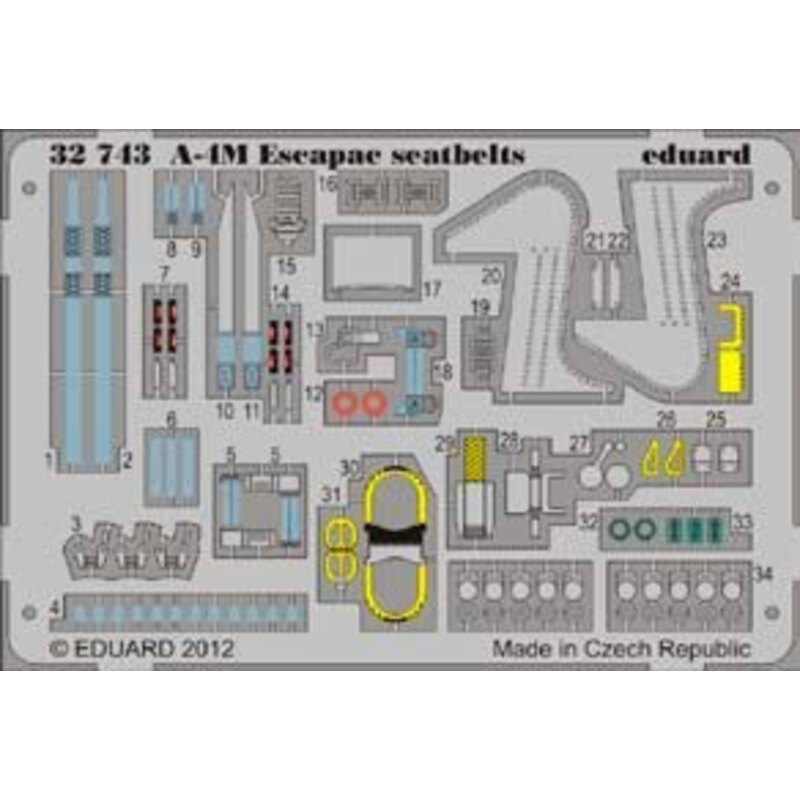 Douglas A-4M Skyhawk Escapac ceintures de sécurité (conçu pour les maquettes Trumpeter) 