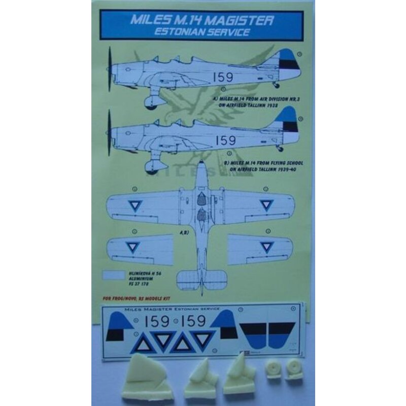 Miles M.14 Magister (Estonian Service) (conçu pour les maquettes Frog/Novo et RS Models) 