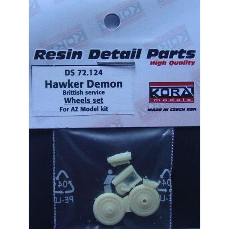 Hawker Demon British - set de roues (conçu pour les maquettes AZ Model) 