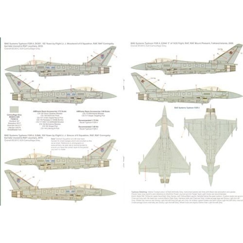 Décal UK Air Arm Update Part 5 2010 (12) BAe Harrier GR.9 (3) ZD327 JX-B/32 1 (F) Sqn 2010; ZD463/52 800 NAS 2009; ZD327 SH-M/08