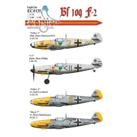 Décal Messerschmitt Bf 109F-2. Inclut.. 'Yellow 3' Oblt. Hans-Ekkehard Bob 9./JG 54 '&lt; ||' Hptm. Hans Phillip I./JG 54 'Yello