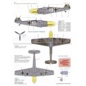 Décal Messerschmitt Bf 109E-4 (4) White 13 3/JG 51 Oblt Walter Oesau yellow nose 8/1940; Black &lt; Stab II/JG 3 Oblt Franz von 