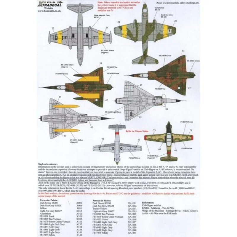 Décal Back in stock. Guerre des malouines 1982 Argentina (11) Douglas A-4B Skyhawk (A-4P) C-212 Grupo 5 (sank HMS Coventry) ; (A