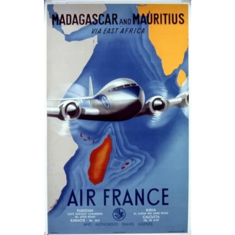  Air France - Madagascar and Mauritius-Renluc 1950