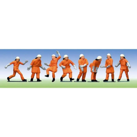 Figurine Pompiers, uniforme orange
