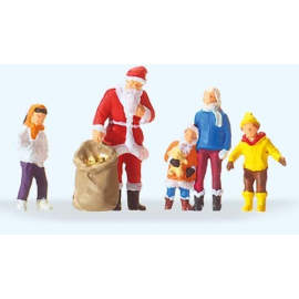 Figurine Père Noël avec enfants