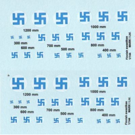  Décal Finnish Swastikas, 2 sets diameter: 300; 400; 500; 600; 700; 800; 1000; 1200