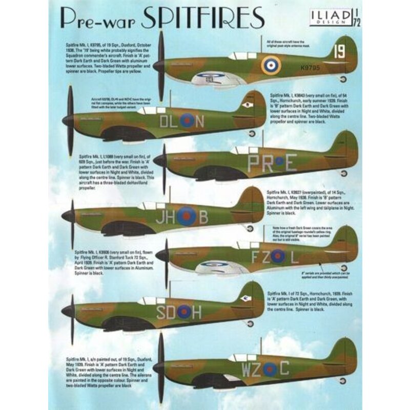 Décal Pre-War Supermarine Spitfire Mk.I