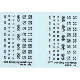  Décal RAF/FAA Stencils, Pt.1, 2 sets W/T bonding markings, 2 styles 1/72 & 1/144