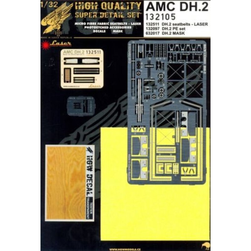 AMC DH.2 super detail set (designed to be used with Wingnut Wings kits)