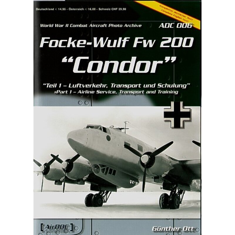 Livre Focke Wulf FW 200 Part 1 Airline Service Training & Transport