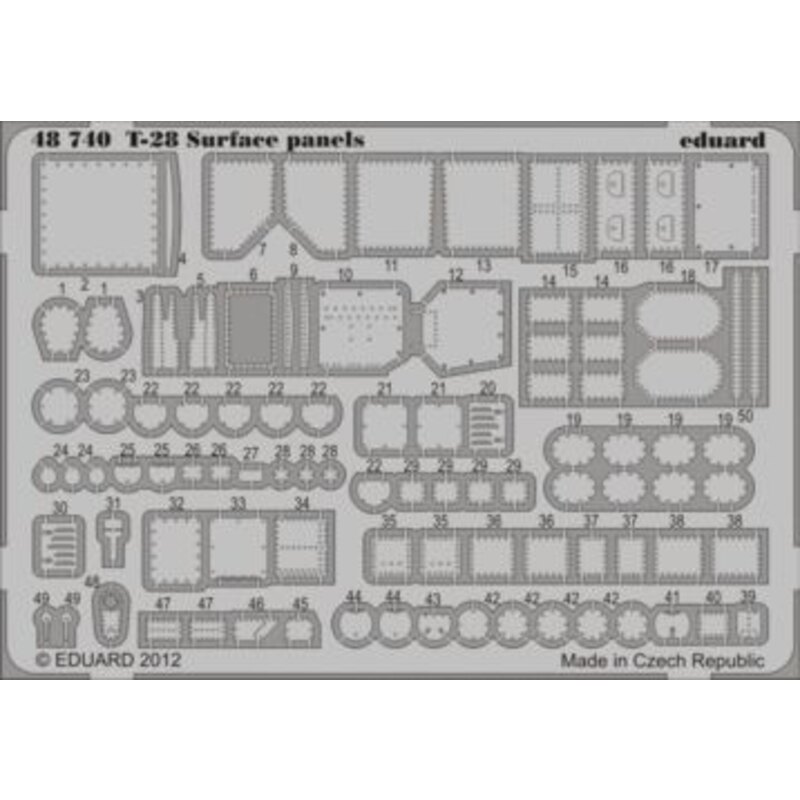 North-American T-28B Trojan panneaux de surface (auto adhésif) (conçu pour les maquettes Roden) 