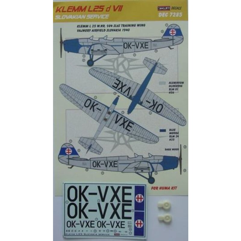 Décal Klemm KL 25 d VII. Decals Slovakia