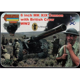 Figurine 6 Inch Mk.XIX canon avec Equipage anglais (2ème GM) Strelets Arms sets