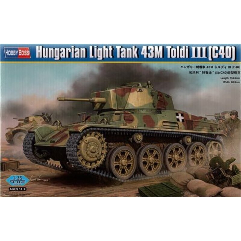 Maquette Hungarian 43M Toldi Light Tank III (C40) 1/35 - Hobby Boss 82479