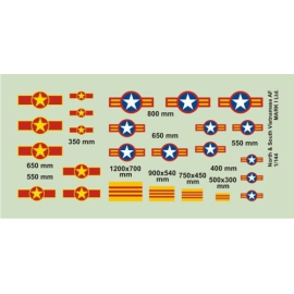  Décal North and South Vietnam AF Insignia (diameter: 350;400;550;650;800 mm, fin flash: 500x300;750x450;900x540;1200x700 mm), 2