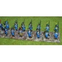 Chasseurs français marchant. 40 figurines par boîte