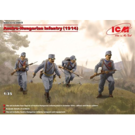 Figurine Austro- Hungarian Infantry ( 1914) (4 figures) Completely new mold kit. The model kit includes 4 figures - weapon and e