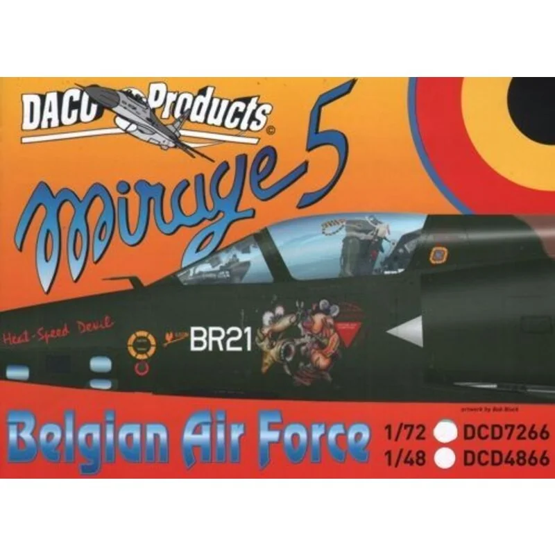 Décal Belgian Air Force Mirage 5 Stencilling - inimitable zappings