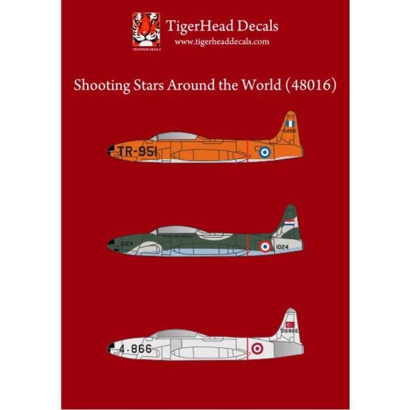 Décal Shooting Stars Around the World. The Lockheed T-33 Shooting Star (or T-Bird) is an American jet trainer aircraft. It was p