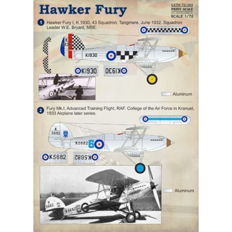 Décal Hawker Fury